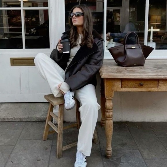 Mexx Beige Trousers Straight Leg Flare Cream Off-white Mid Low Rise - Picture 2 of 8